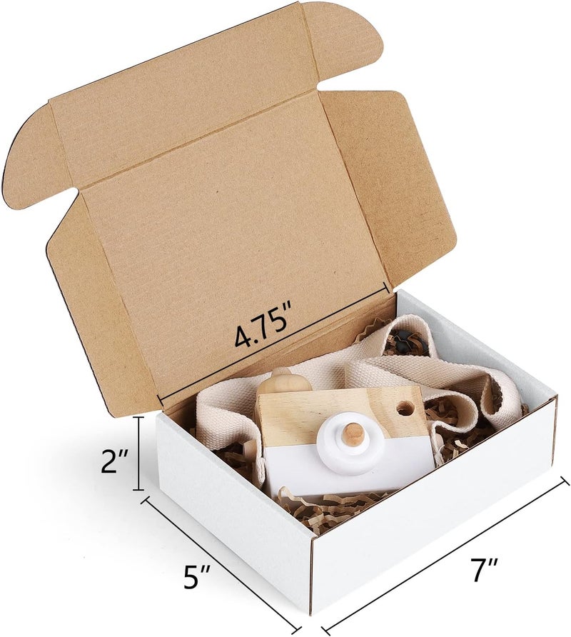 Eupako 7x5x2 Shipping Boxes Small Corrugated Cardboard Box - 25 Pack White Mailing Boxes for Packaging Small Business, Mailer Box - Image 2